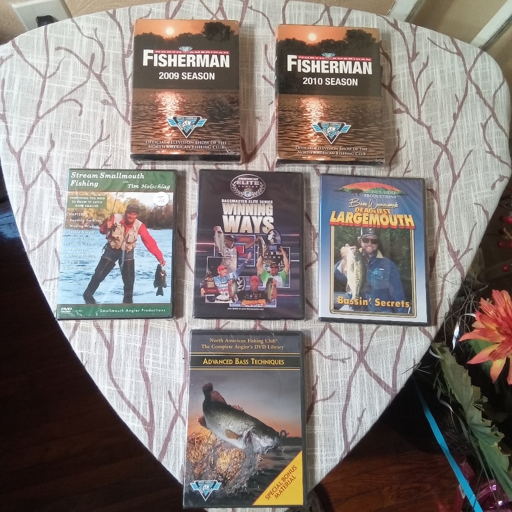 New Fishermen Freshw DVD Lot including N. American Fishermem Seasons 2009 2010